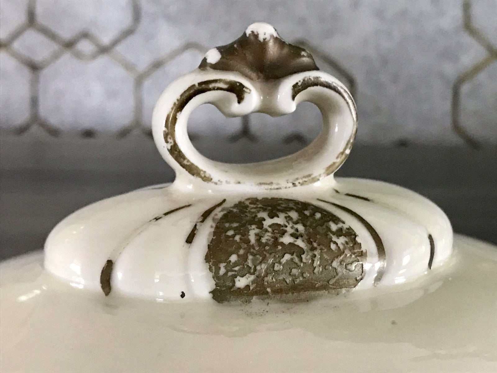 Antik Art Déco Porzellan Dose 02 Deckeldose Schatulle Bonboniere Neu-Tettau 1930