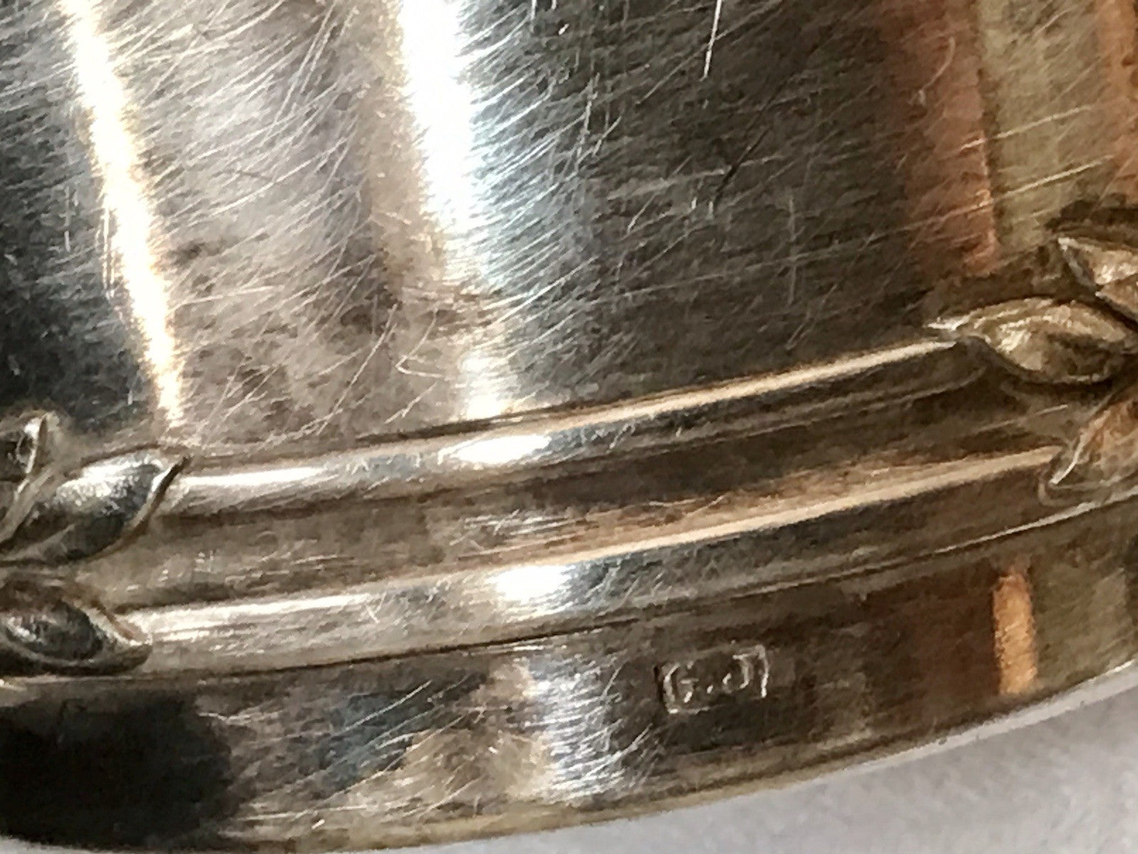 Antik 2 Serviettenringe Jugendstil MM KM Monogramm versilbert GJ