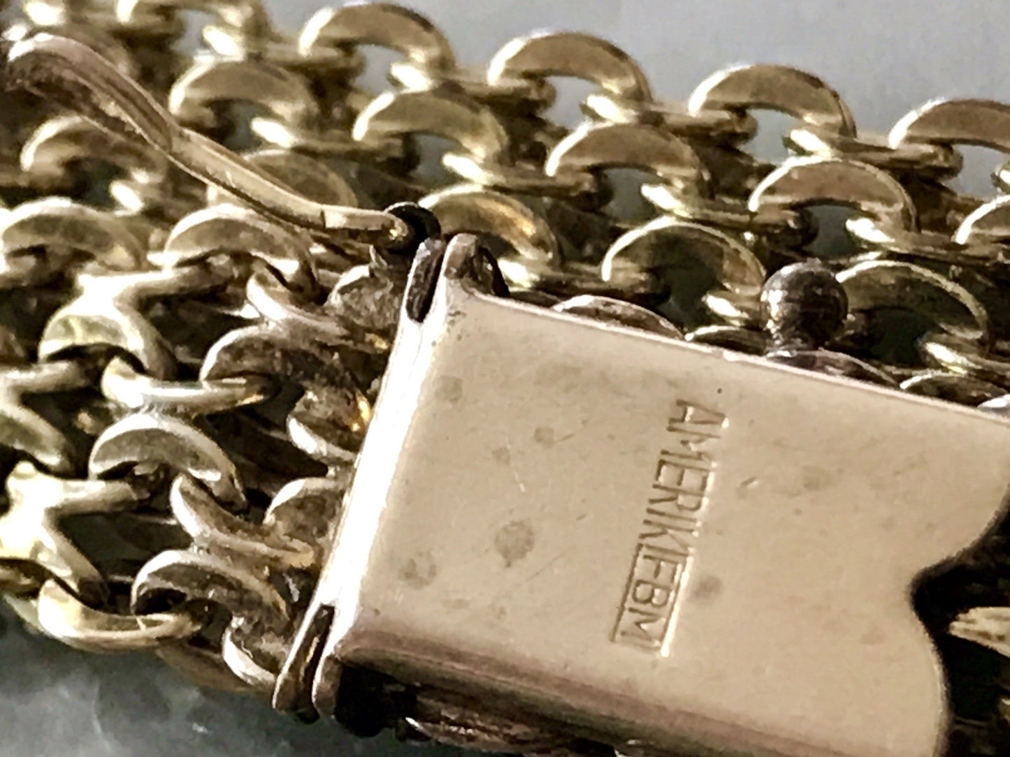 Vintage Teppicharmband Armband vergoldet Amerik. Doublè FBM