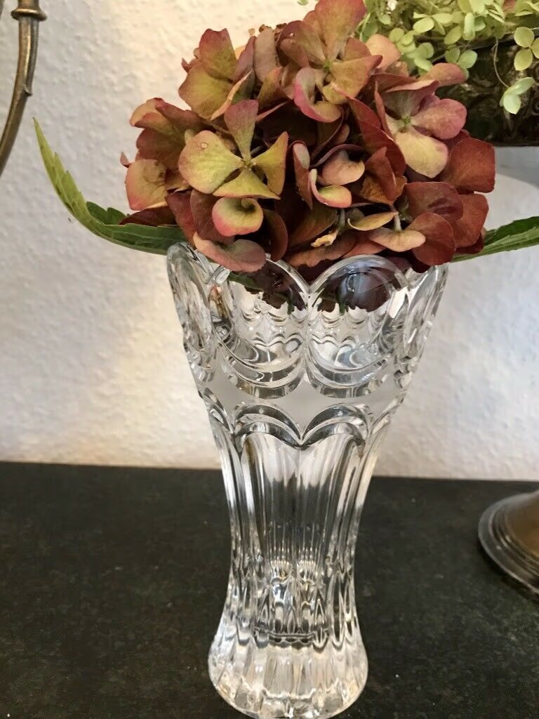 Edel alt Pokalvase Vase Kristallvase Bleikristall Glasvase