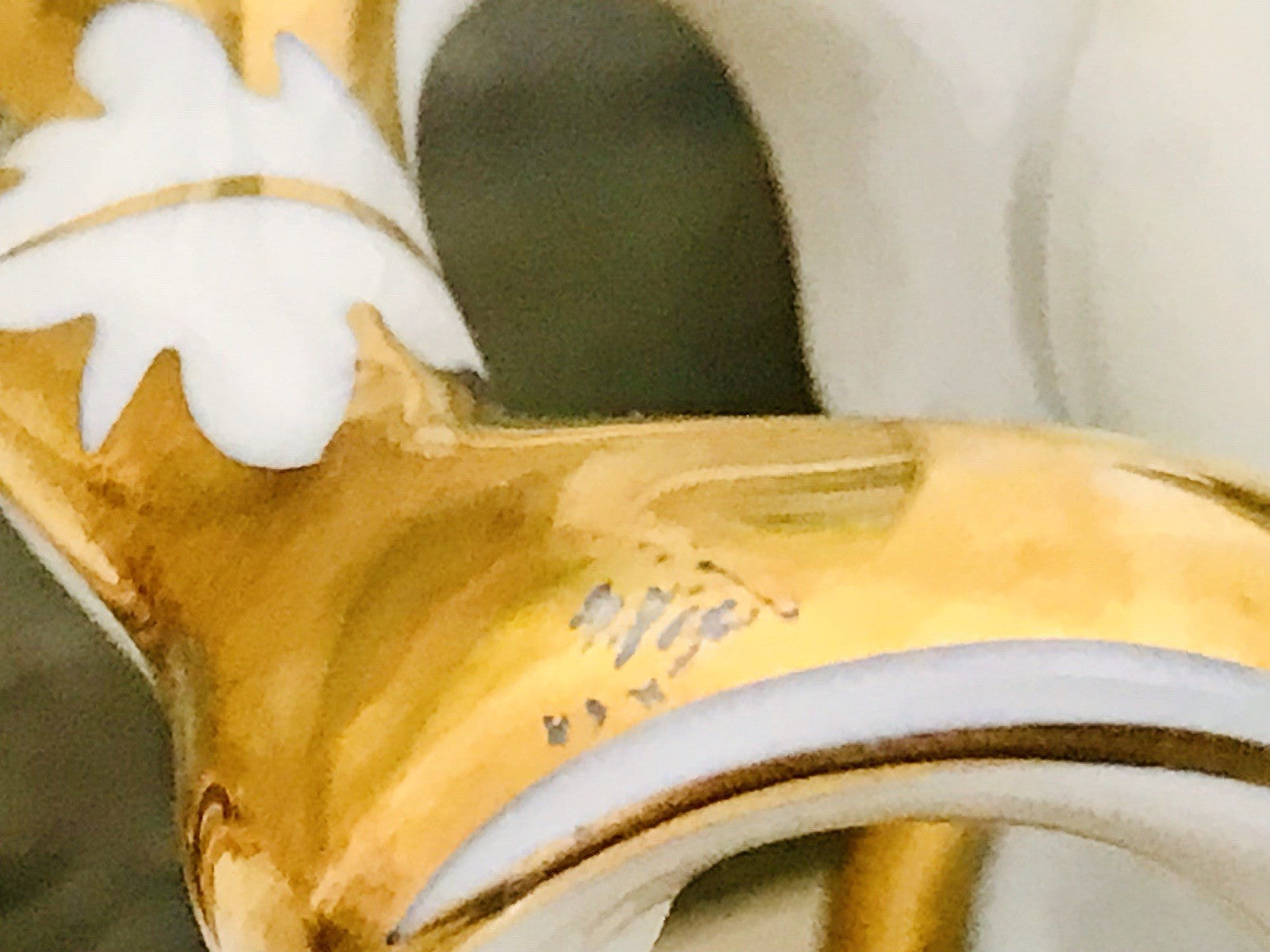 Antik Art Déco Porzellan Tafelservice goldene Ranke EDEL Mitterteich 12 Personen