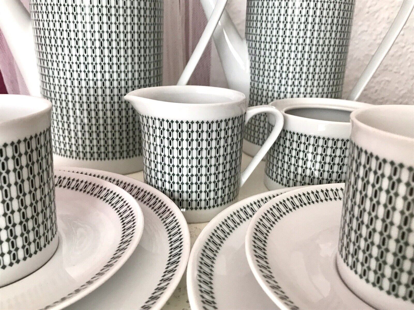 Vintage 60er Porzellan Eschenbach Kaffeeservice Tète a Tète 2 Personen
