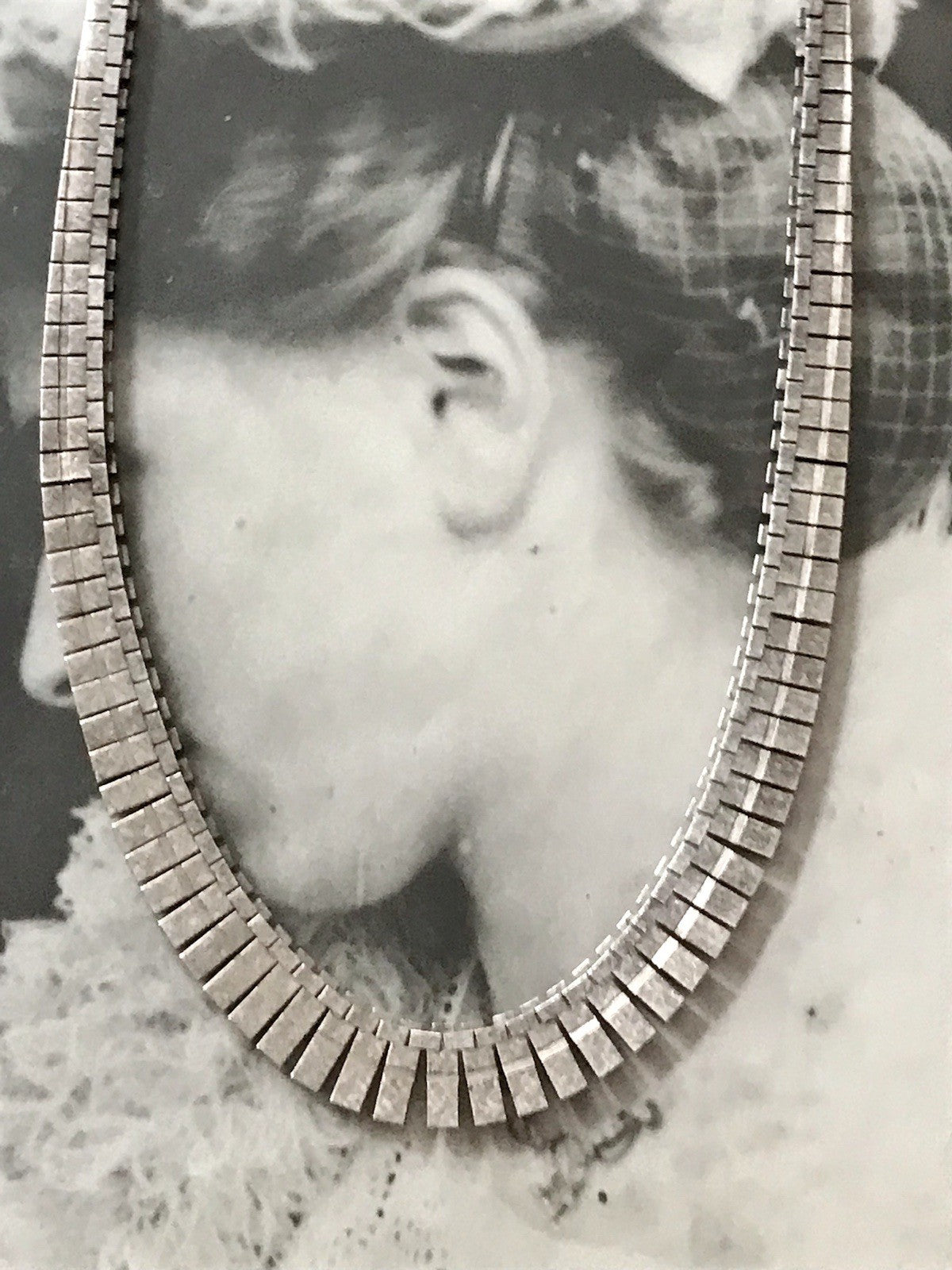 Alt Vintage Edel 925 Silber Collier Halskette Design