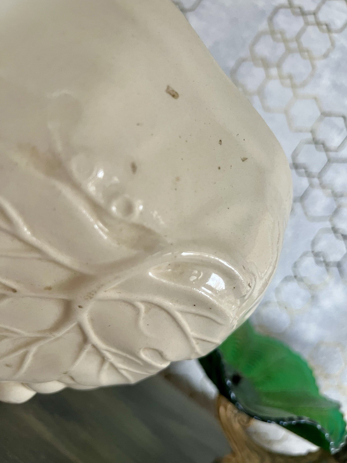 Antik Keramik Puddingform Erdbeere creme