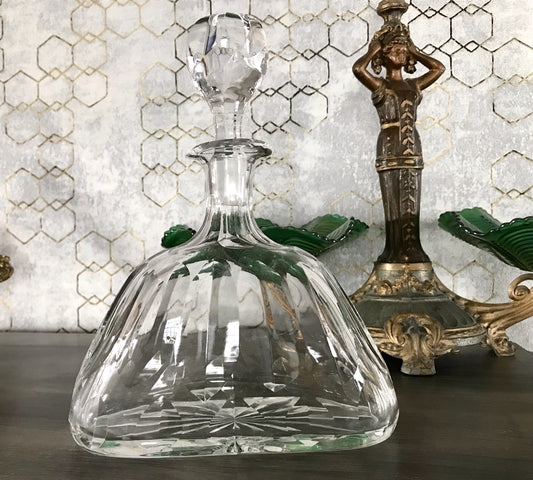 Antik ? Art Déco Kristallglas Bleikristall Design Karaffe EDEL ovoid