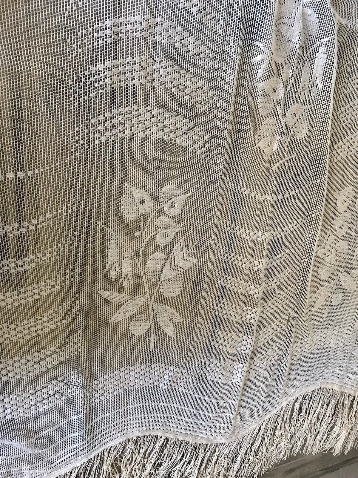 Antik Art Déco Fenster Gardine Vorhang Baumwolle? Filetspitze So Schön! Spitze
