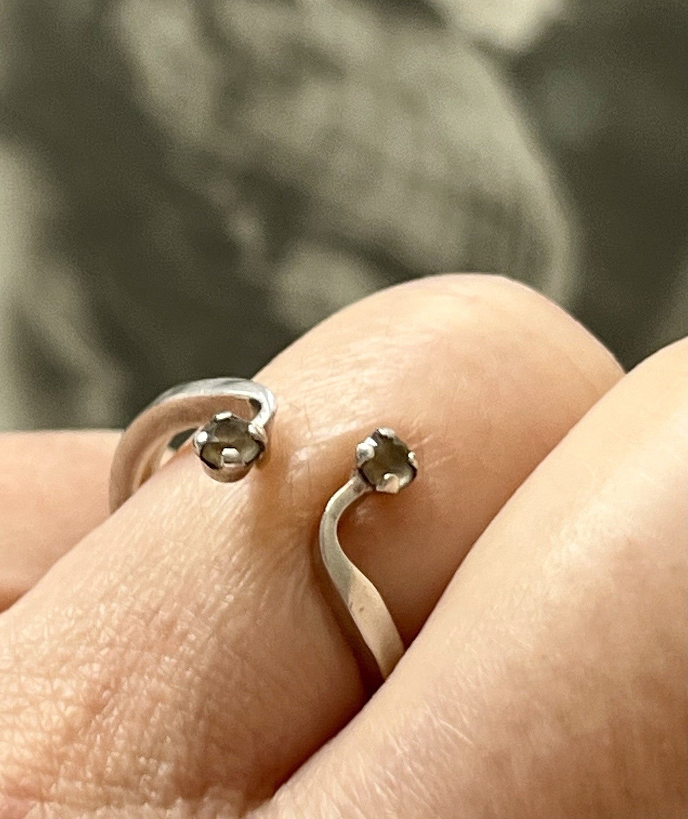 Schön Damen Solitär Ring farblose Steine Silber 925 Gr.53/54