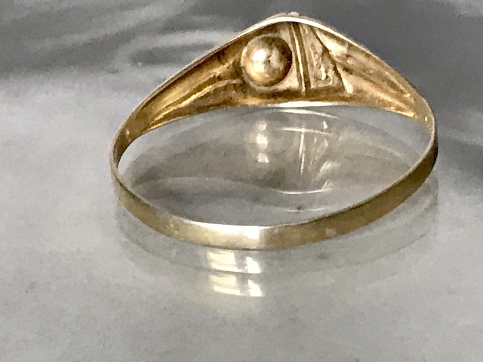 Vintage 1980er Ring blauer Stein Türkis? 925 Silber vergoldet Gr.67