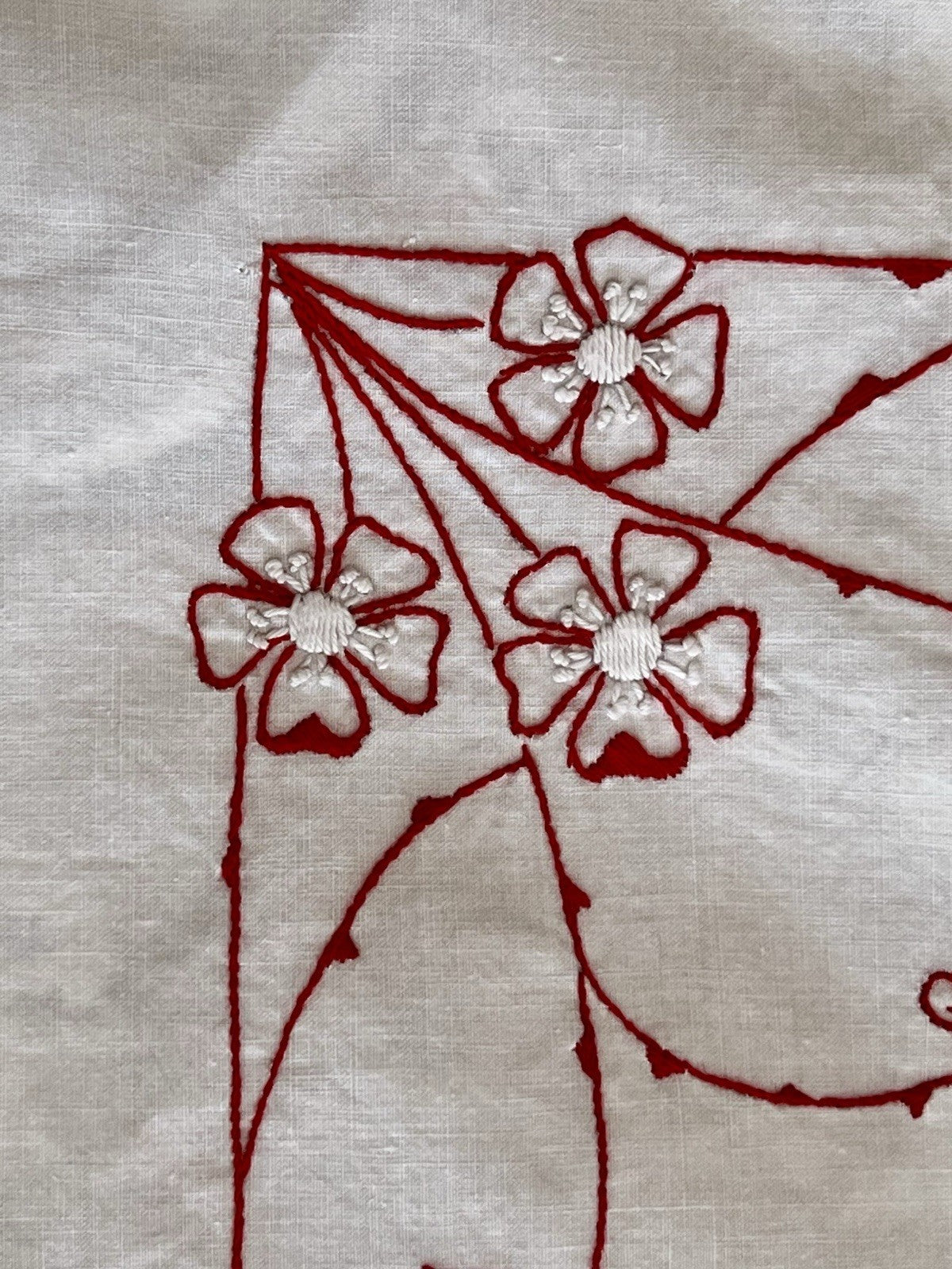 Antik Wandbehang Gardine „Christus ist mein Leben Sterben mein Gewinn