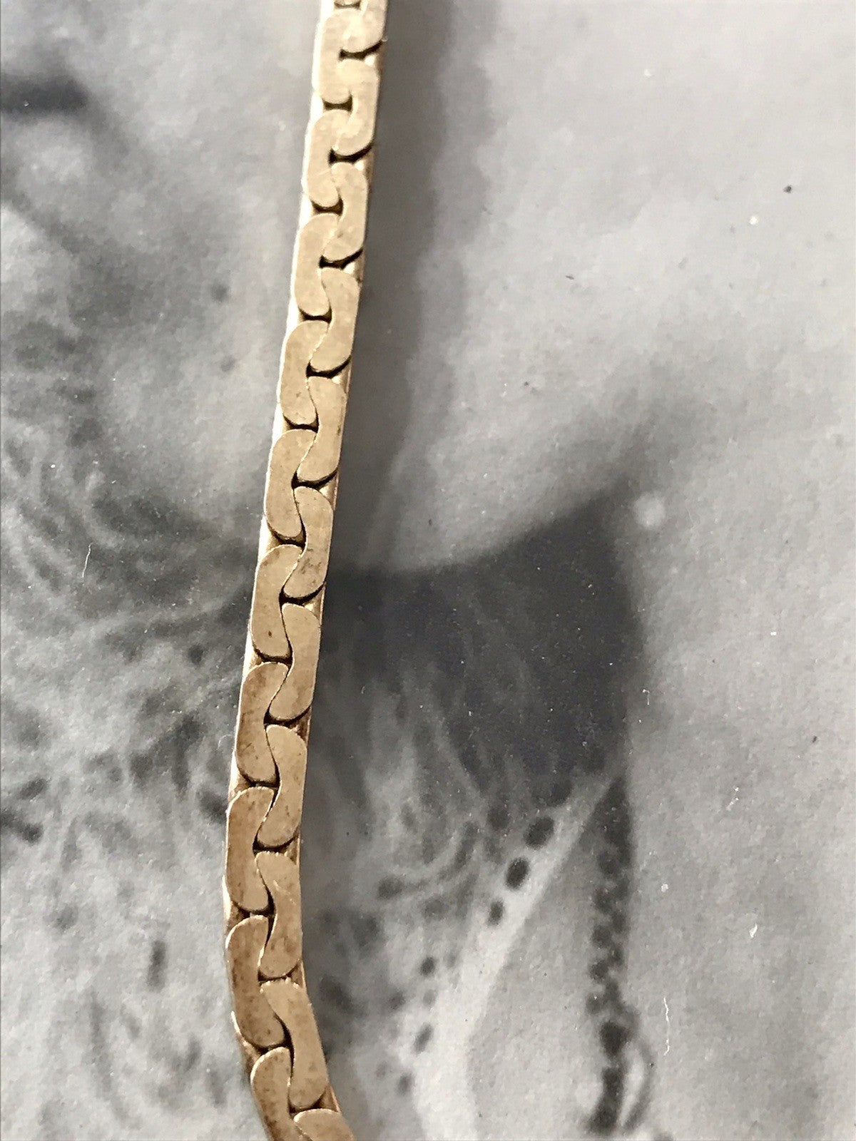 Alt Edel Vintage 835 Silber vergoldet Collier Halskette farblose Steine