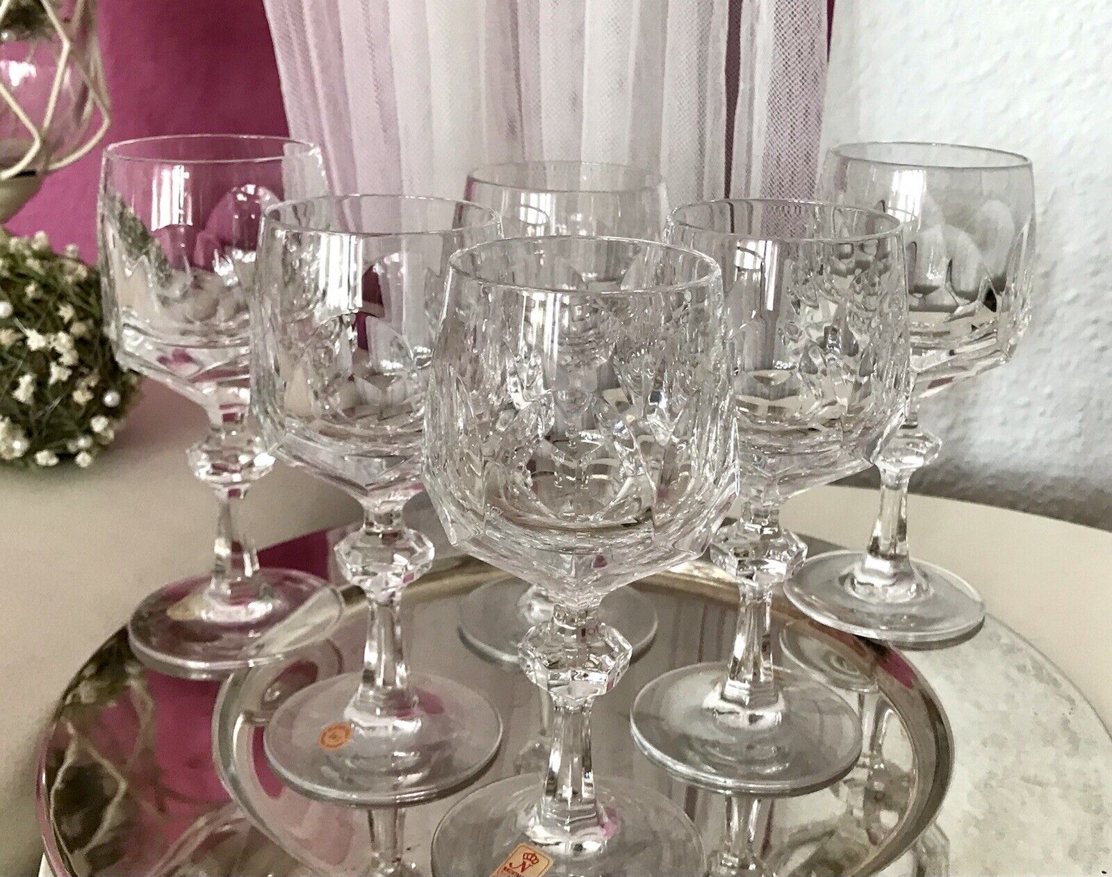 Vintage SEHR EDEL 6 Weingläser Gläser  Kristallglas Nachtmann Alexandra