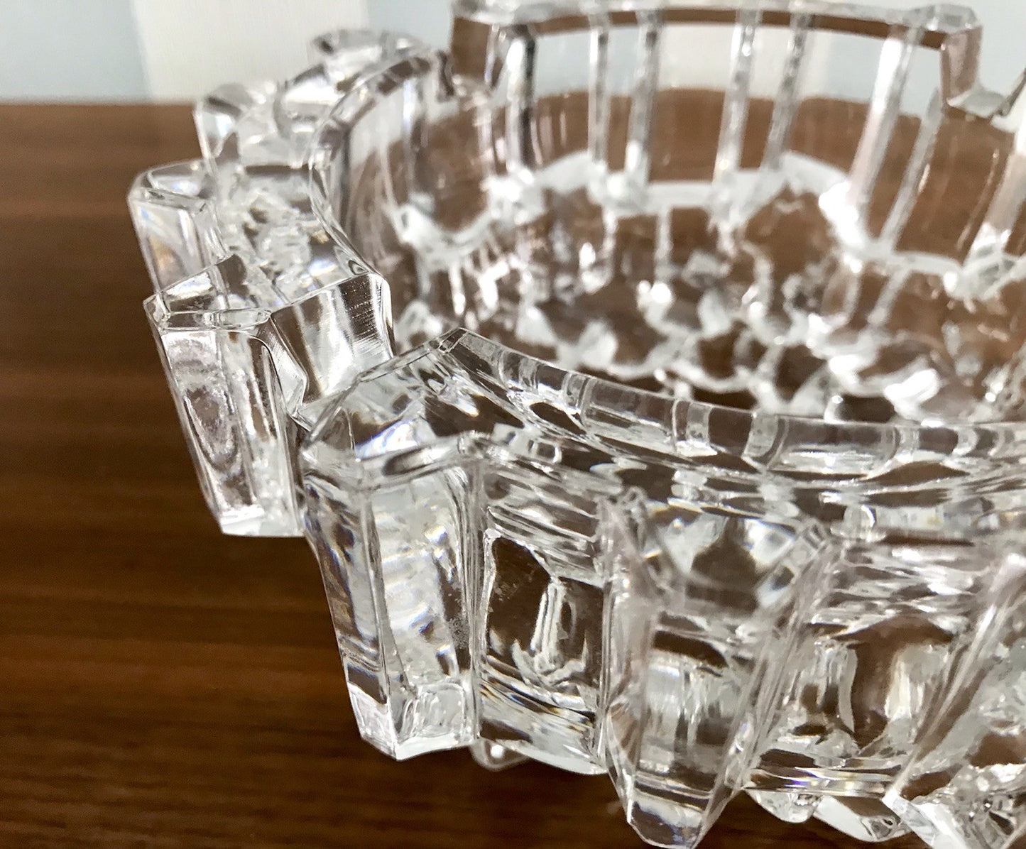 Vintage 70er Aschenbecher Ascher EDEL Kristallglas Bleikristall Schwer Skandi?