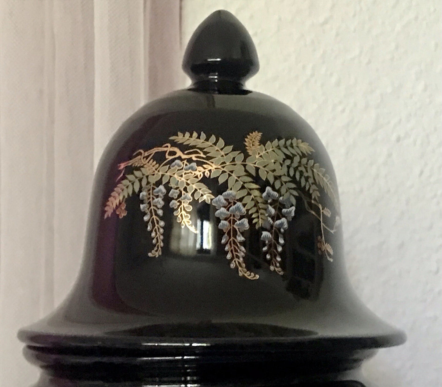 Vintage 1 Porzellan Prunkvase Deckelvase Vase Italien MCModernistisch schwarz