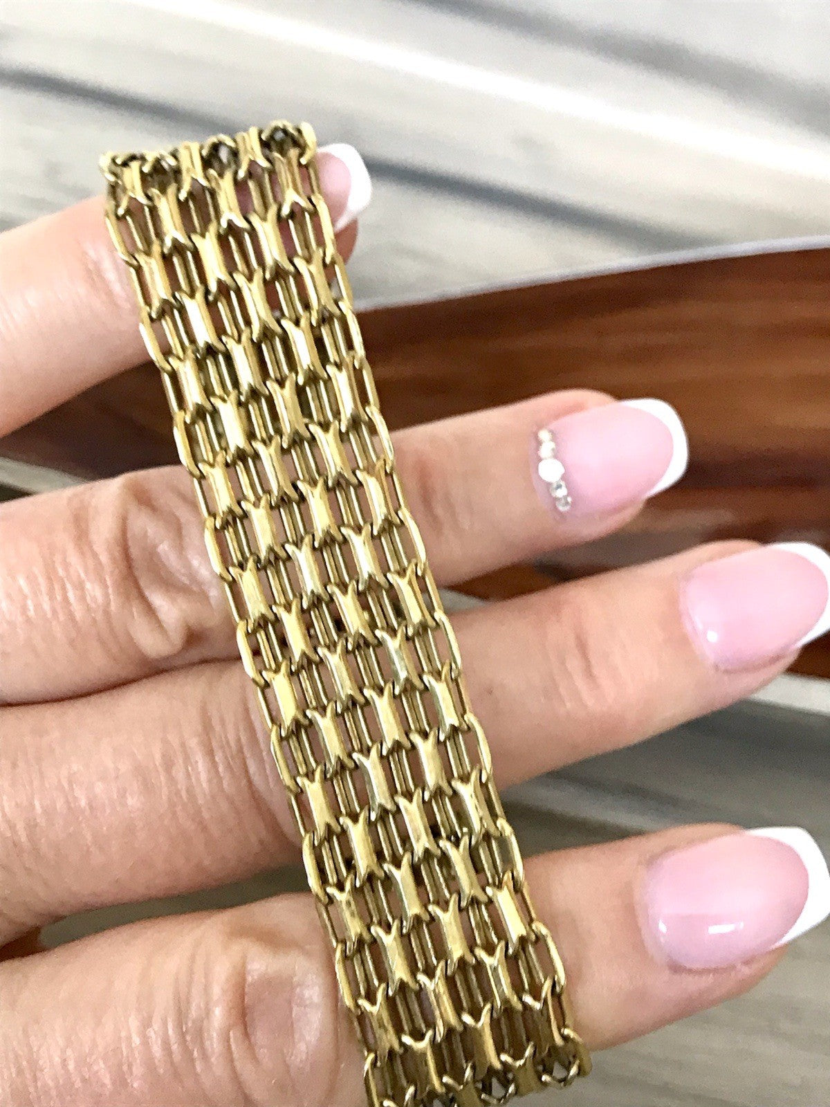 Vintage Teppicharmband Armband vergoldet Amerik. Doublè