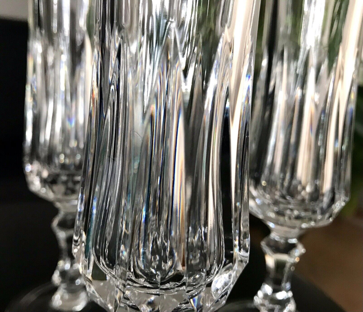 Vintage 5 EDEL Champagner Sektflöten Sektgläser Glas Kristallglas