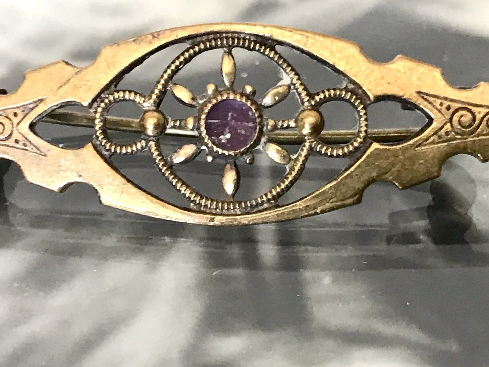 Antik purer Jugendstil Brosche Kettenanhänger ? Anhänger goldfarben