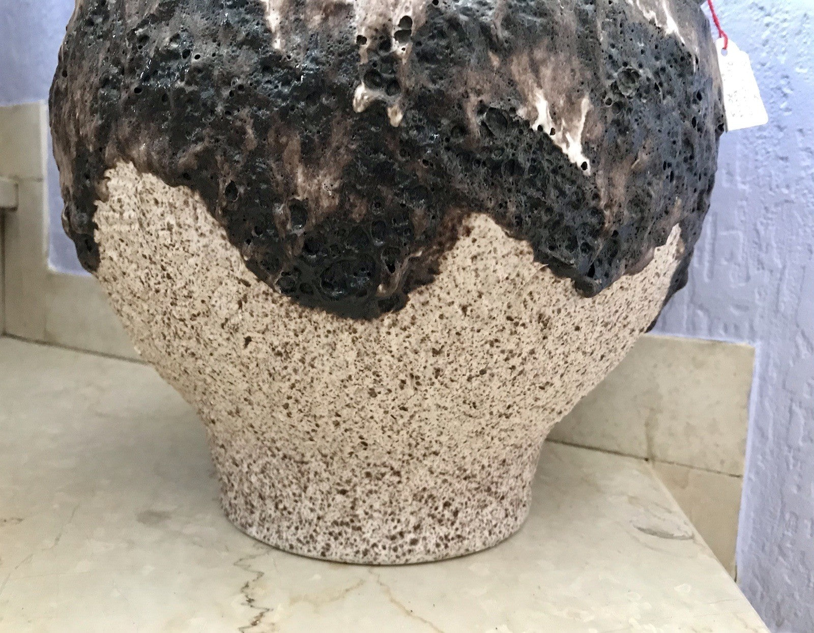 Vintage 60’s Vase Mid Century Steingut Keramik Dümler Breiden Kunstvoll Fat Lava