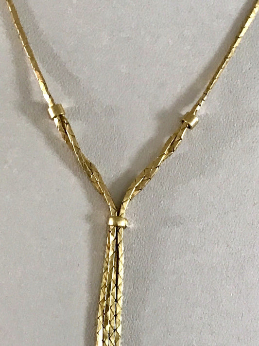 Vintage 60er Collier Halskette Amerik. Doublè gold SCHÖN Kette Damen