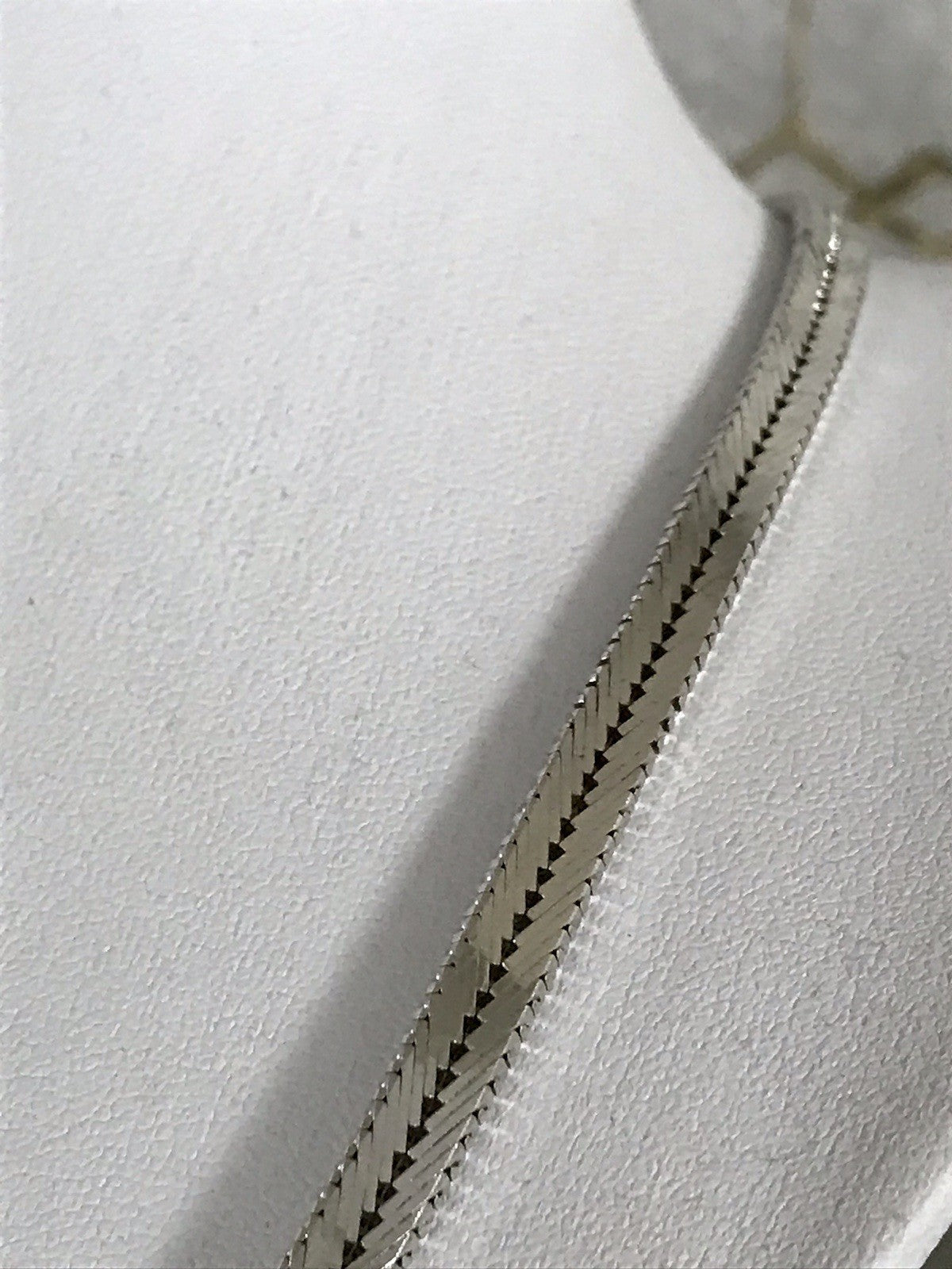 Antik Edel Art Déco 835 Silber Collier rhodiniert Halskette blaue Steine Armband