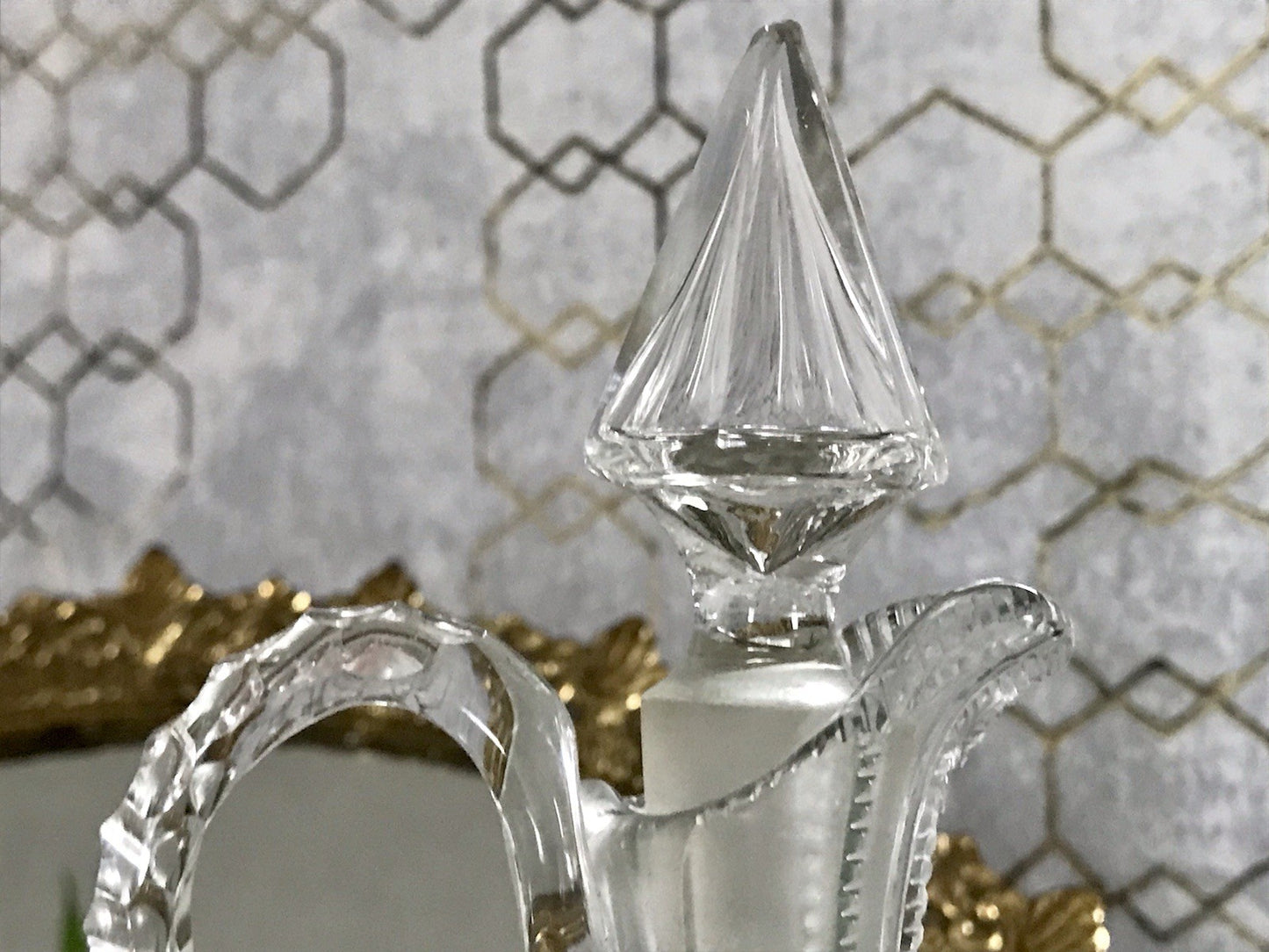 Antik Baccarat? Glaskaraffe Karaffe Kristallglas wundervoll Bleikristall Edel