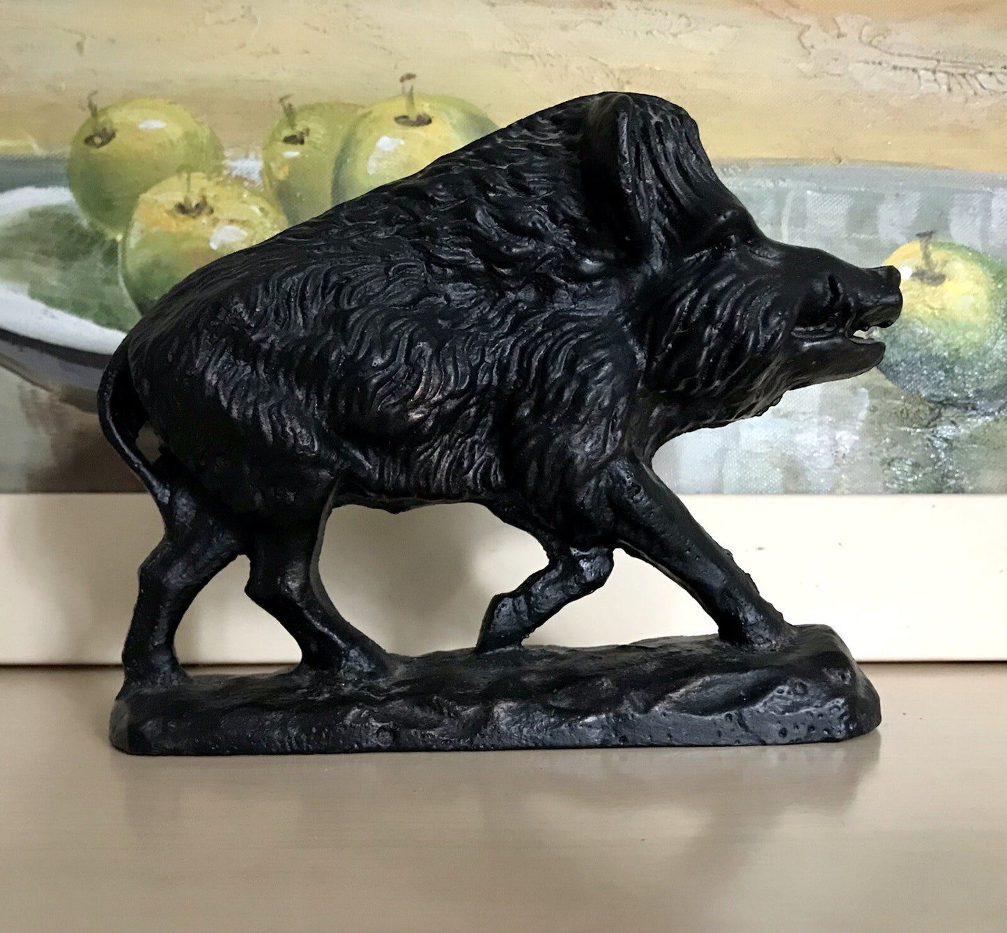 Alt antik? Eisenguss Skulptur Figur Schwein Wildschwein Gusseisen