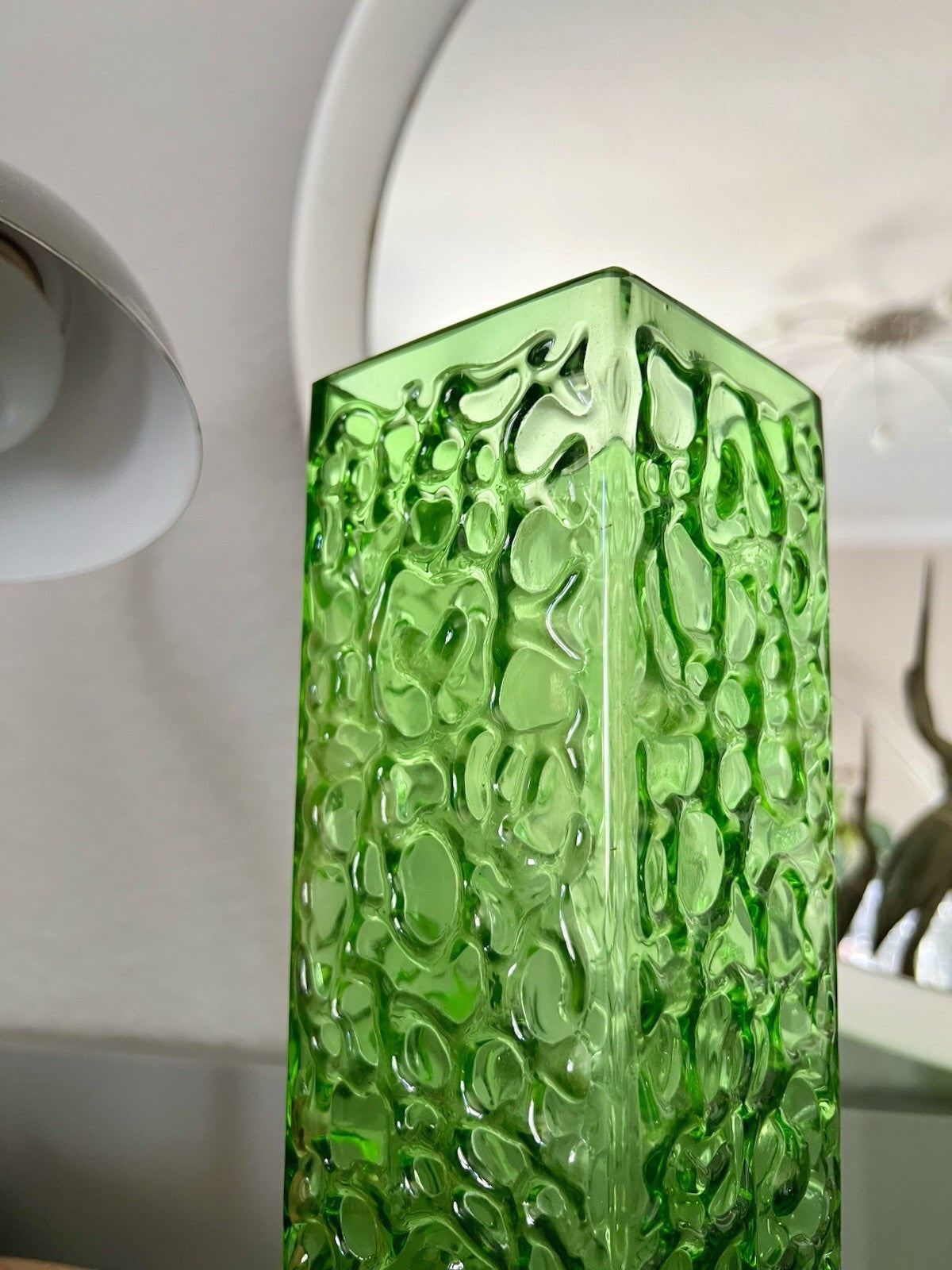 Vintage 60er 70er Design Glasvase Glas GRÜN Vase Bubble Pop Bengt Orup