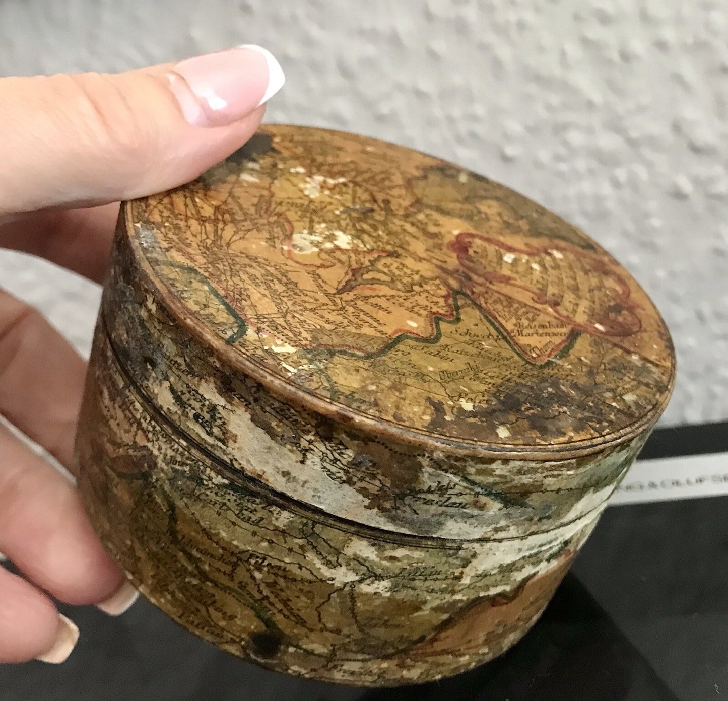 Antik Dose RAR Tabakdose Tabatiere Kartographie Teutschland Karte vor 1815!!
