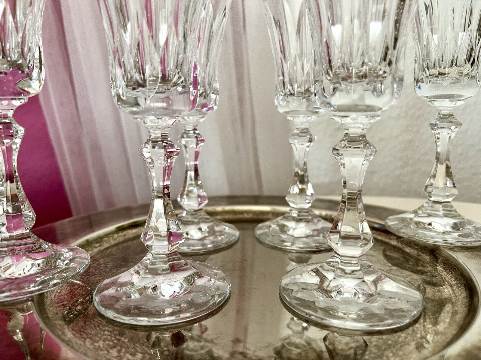 Vintage Edel 6 EDEL Champagner Sektflöten Sektgläser Glas Kristallglas