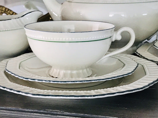 Antik Edel Art Déco Porzellan Kaffeeservice 8 Pers. SCHÖN Schlaggenwald Böhmen