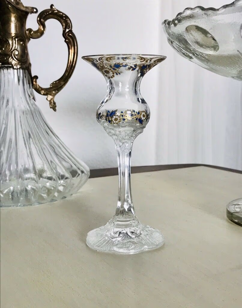 Glas Kerzenständer  Kerzenleuchter Rosenthal Classic Rose