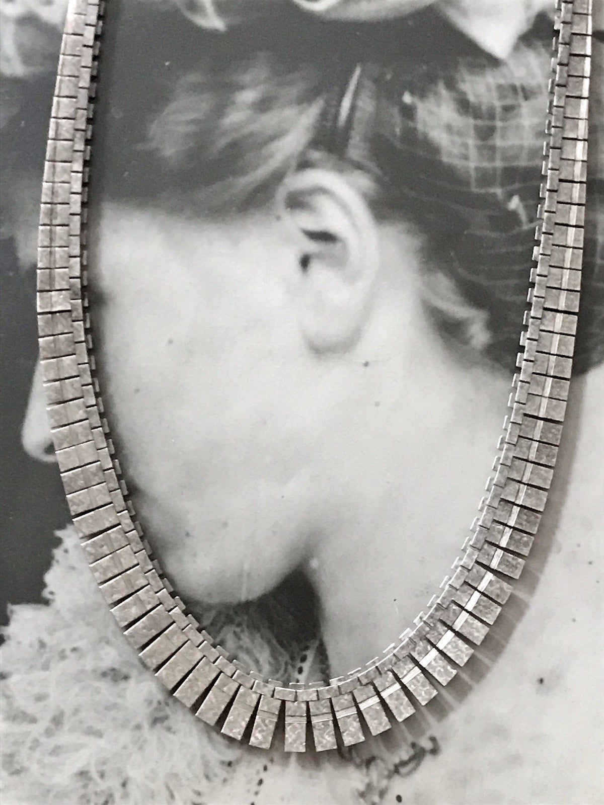 Alt Vintage Edel 925 Silber Collier Halskette Design
