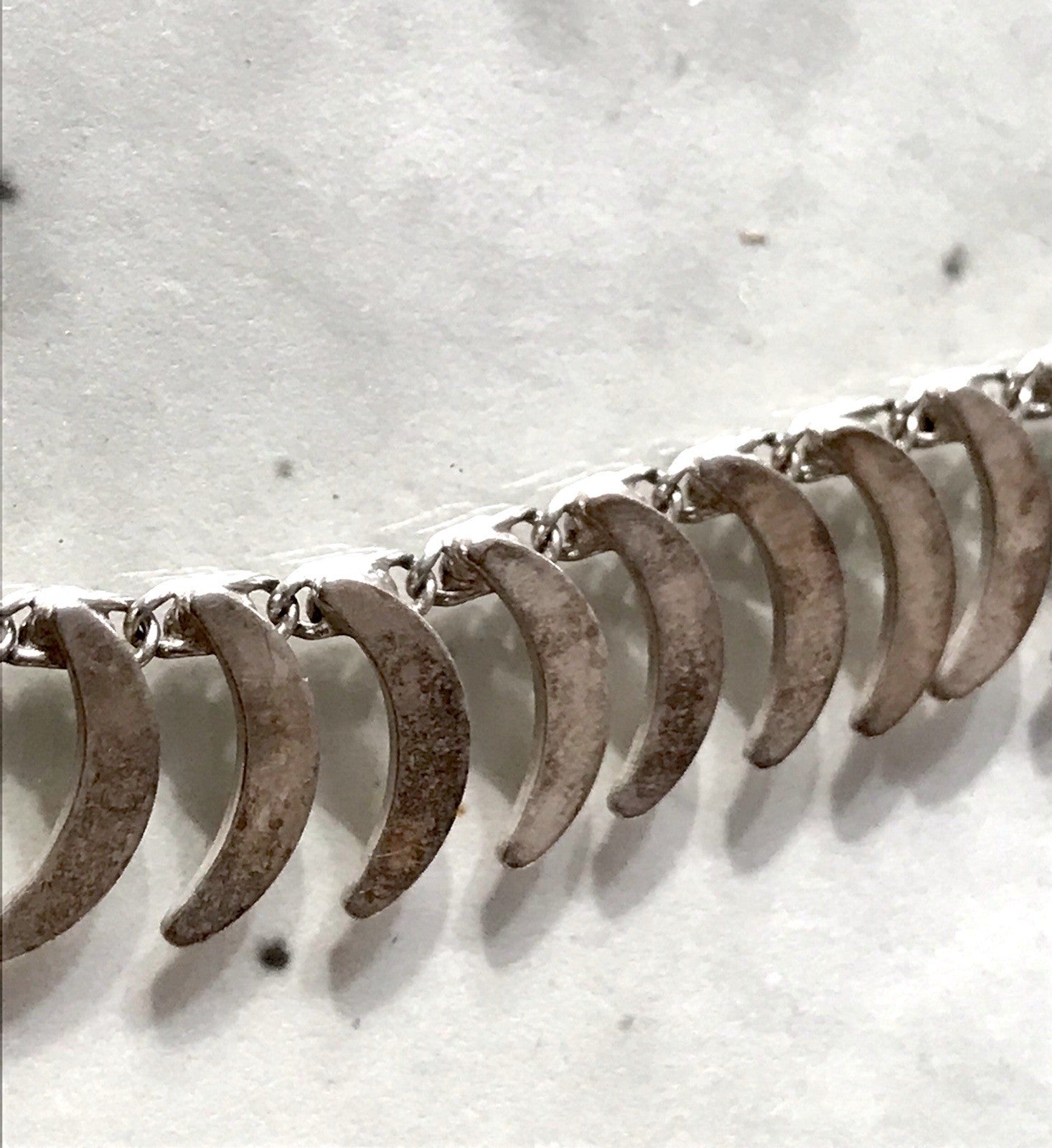 Alt Vintage Edel 835 Silber Collier Halskette Design FBM