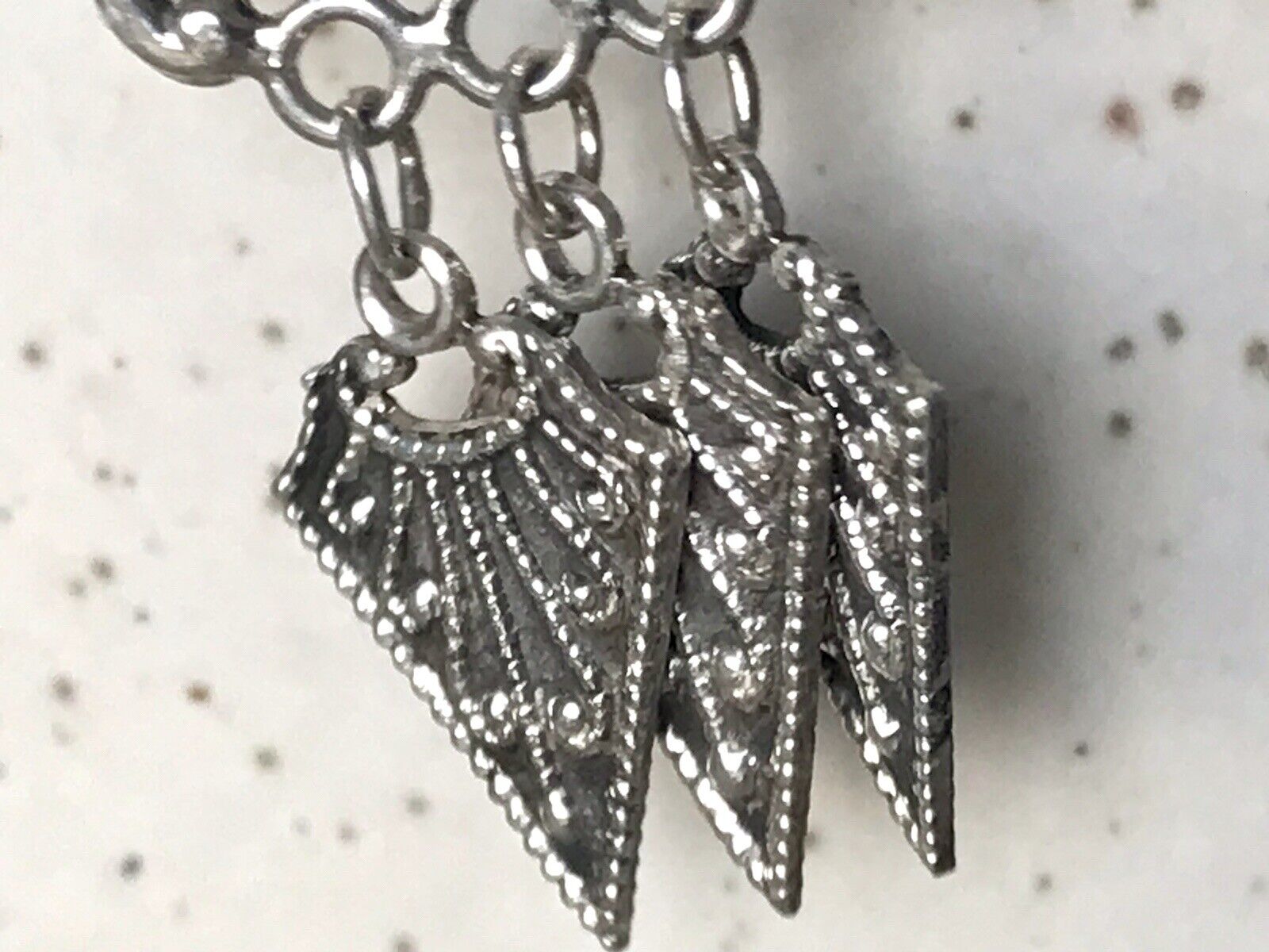 Vintage Ohrhänger Ohrringe Chandelier Hänger DAMEN Silber 900 SUPER Design