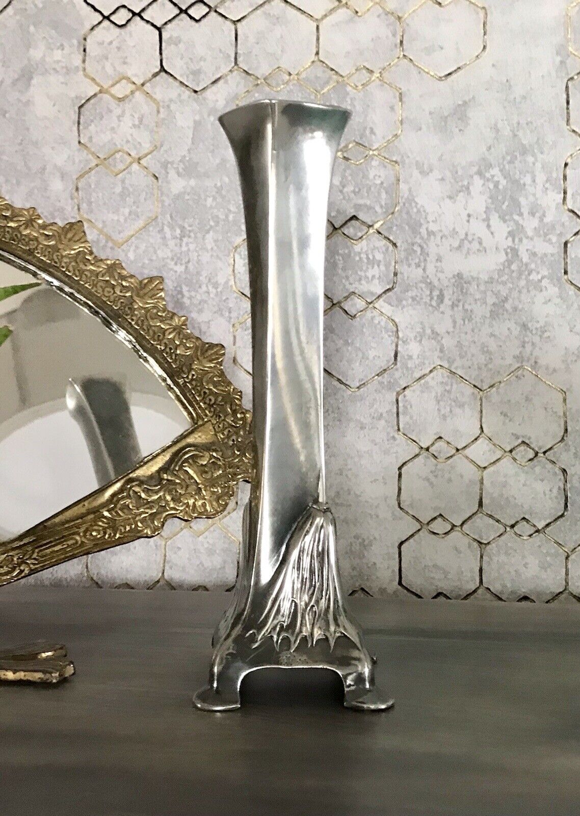 Antik Edel Jugendstil Argentor Wien Kerzenleuchter ? Vase? versilbert