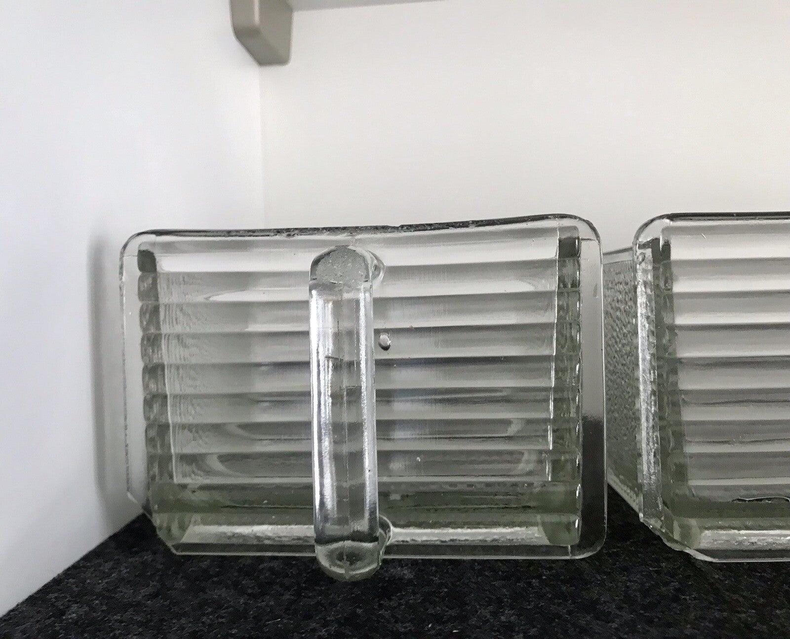 Antik 8 Art Déco Vintage Schütten Glas Pressglas Ponce Vorratsgefäße