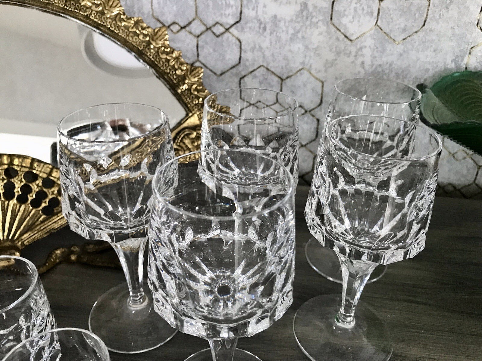 Vintage Edel 5x Südweingläser Gläser Kristallglas Peill & Putzler Bleikristall