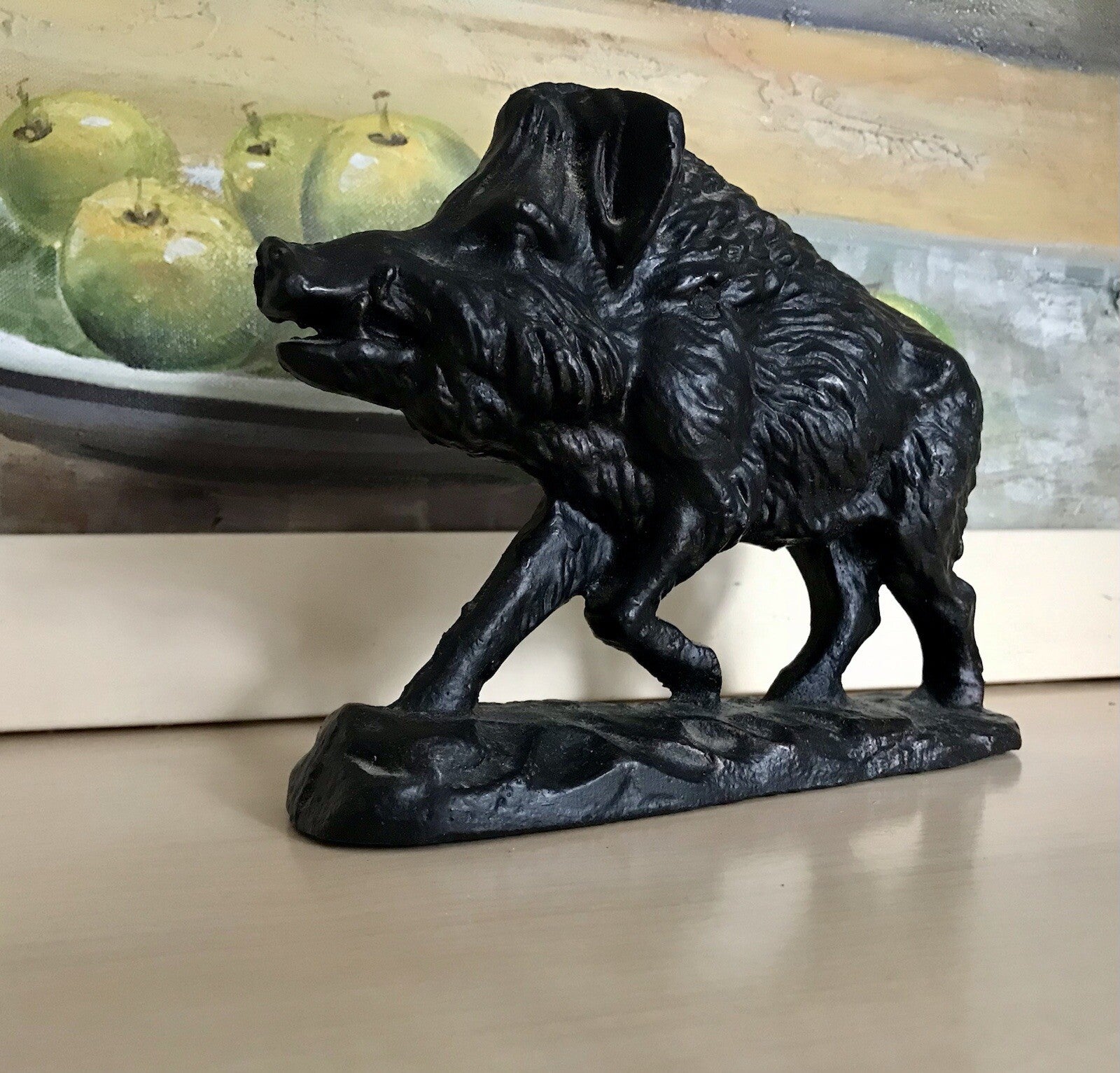 Alt antik? Eisenguss Skulptur Figur Schwein Wildschwein Gusseisen