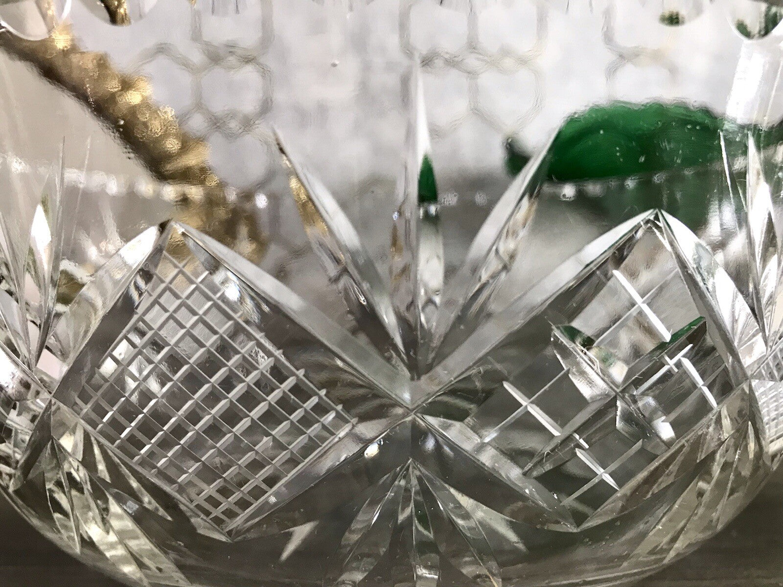 Antik Bleikristall Schale Glasschale Kristallglas Glas edel Salatschale Schlif
