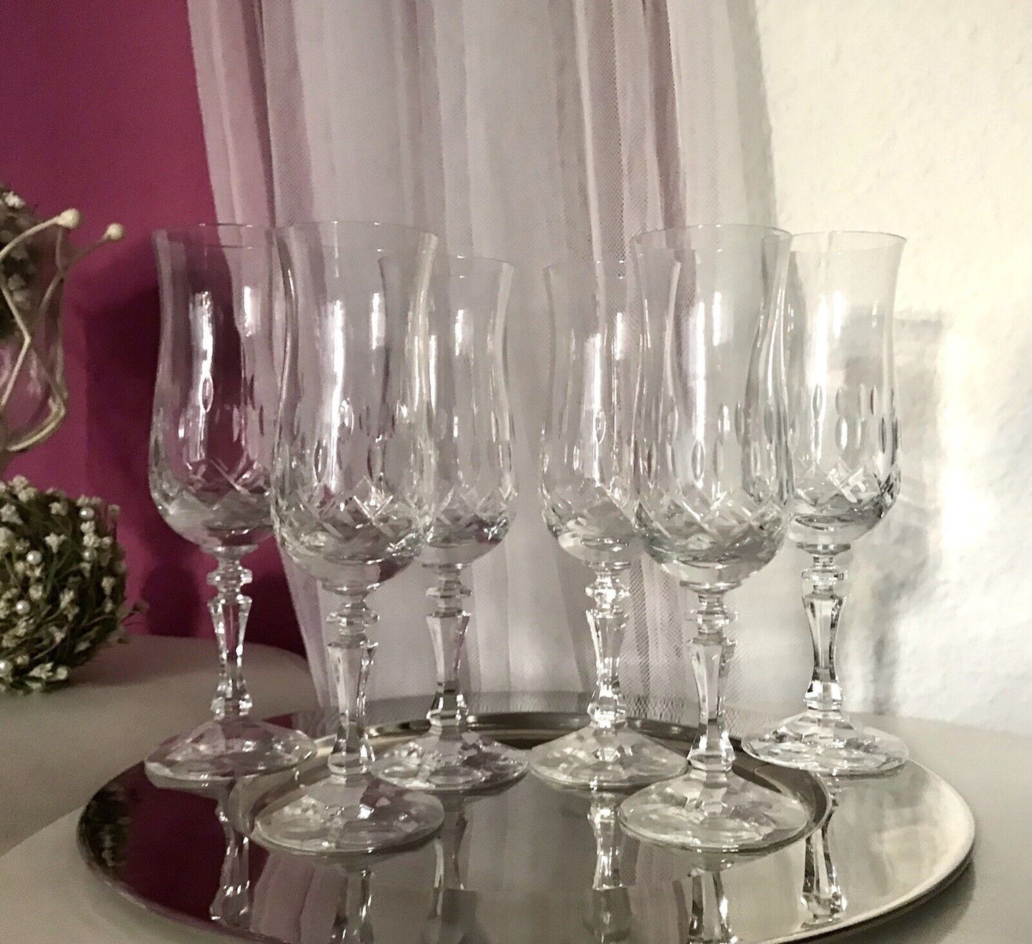 Vintage 6 EDEL Zwiesel Champagner Sektflöten Sektgläser Glas Kristallglas