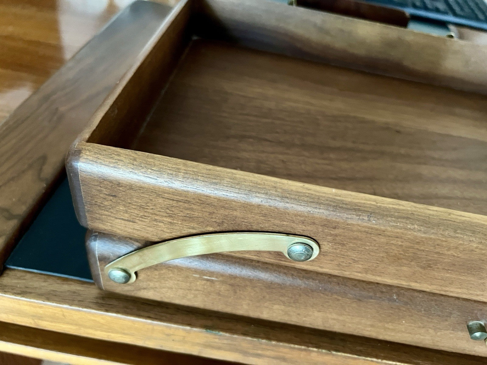 Vintage Schreibtisch Garnitur Organizer Holz Ablage Stifthalter Schreibauflage
