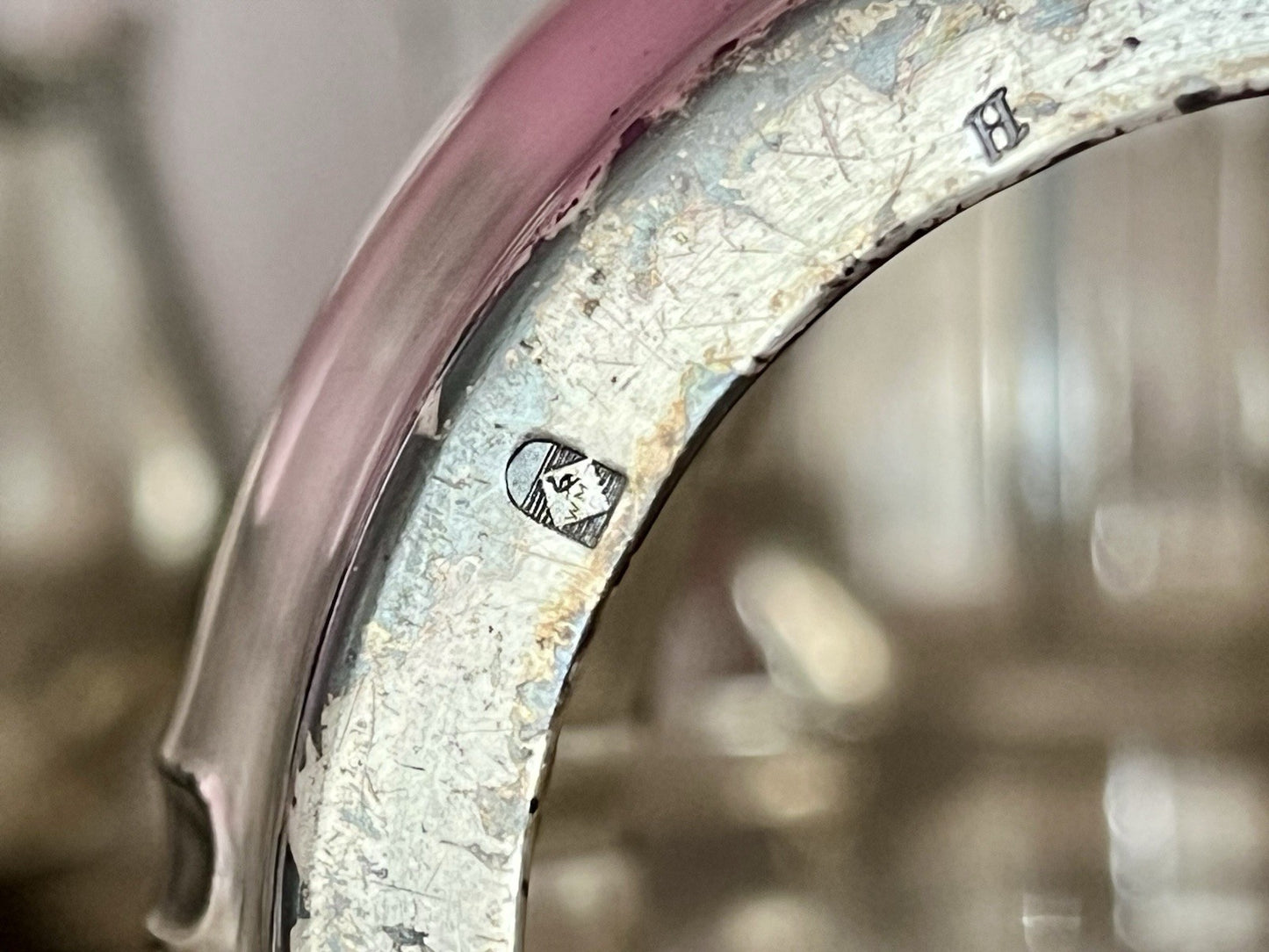 Antik WMF 6 Teeglashalter &6 Glaseinsätze Versilbert Art Déco  3x Straußenmarke