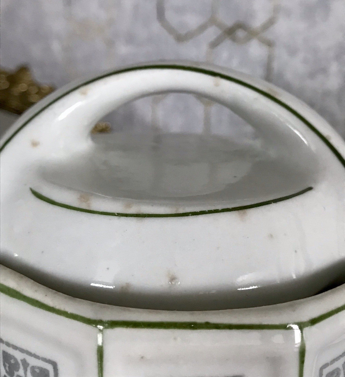 Antik Porzellan Dose Vorratsgefäß Vorratsdose Zucker Rosen Jugendstil Art Déco