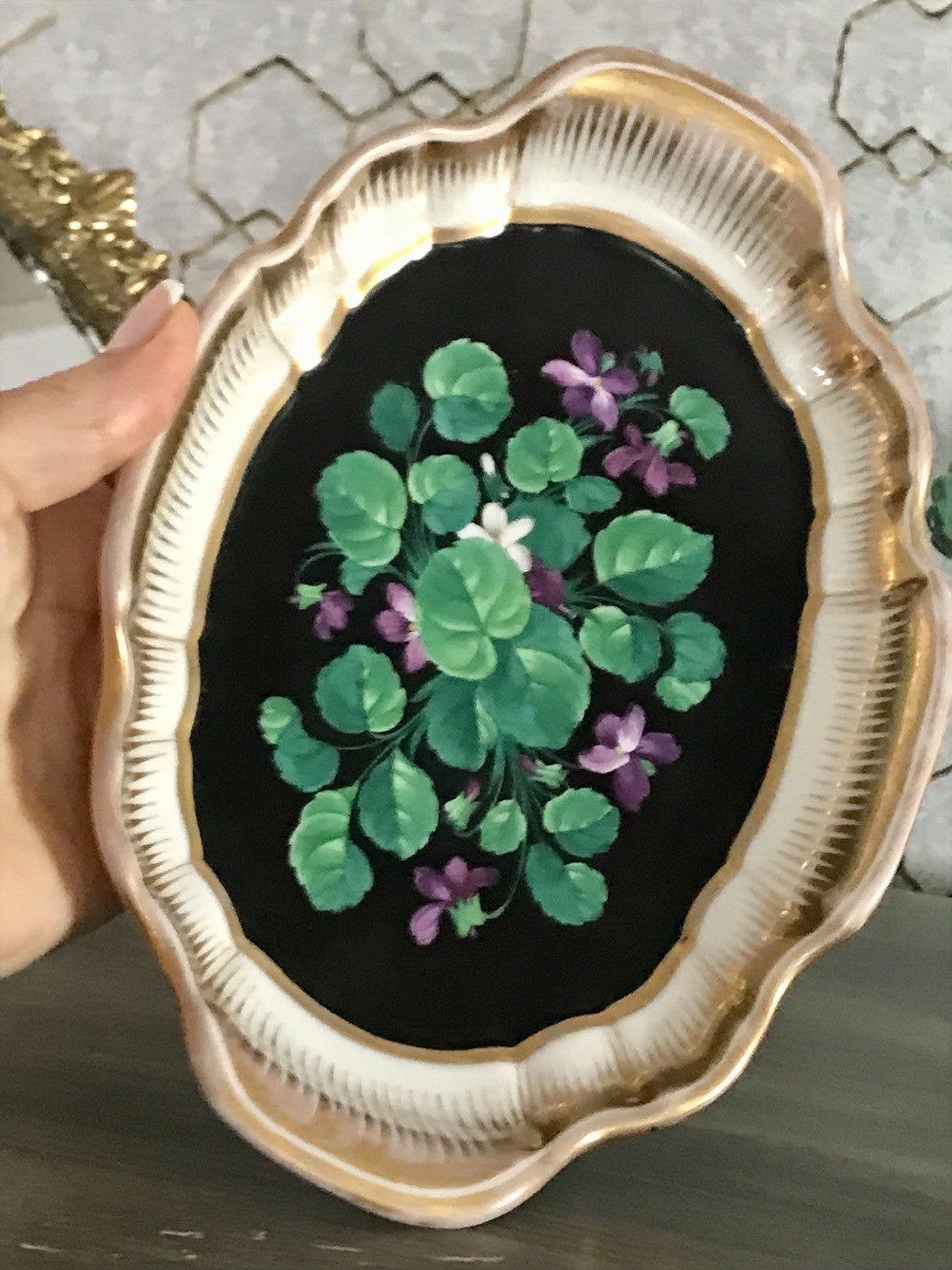 Antik Moabit Friedrich A. Schumann Porzellan Schale Zierschale ~1840 Biedermeier