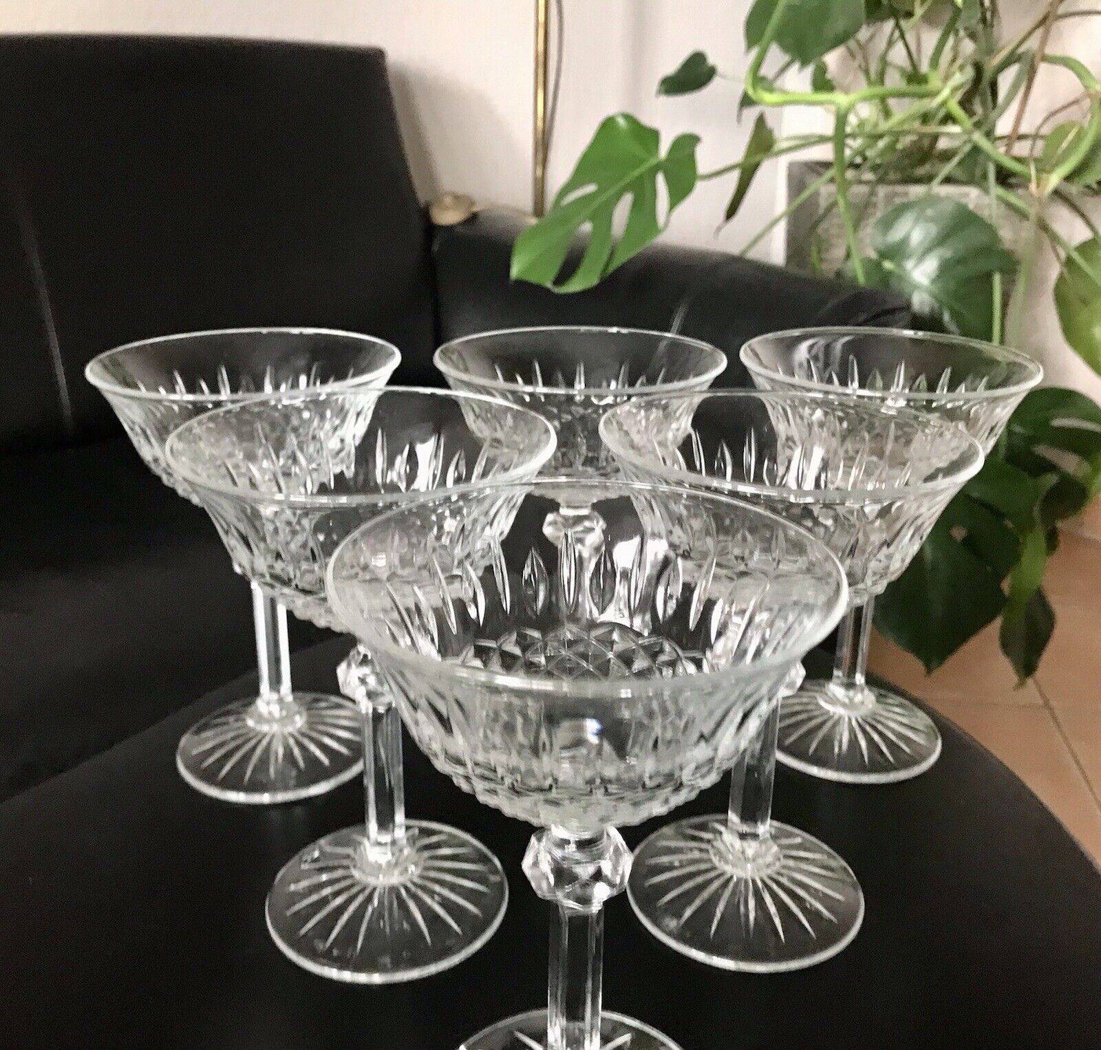 Vintage 6 Sekt Champagnerschalen Gläser Sektschalen Glas