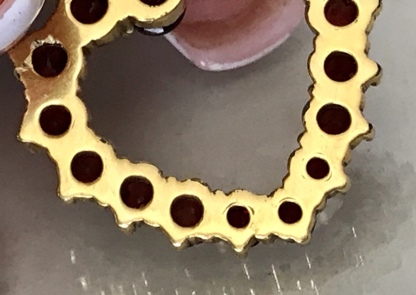 Antik Herz Anhänger 250er Gold Normgold Granate Granatschmuck Kettenanhänger