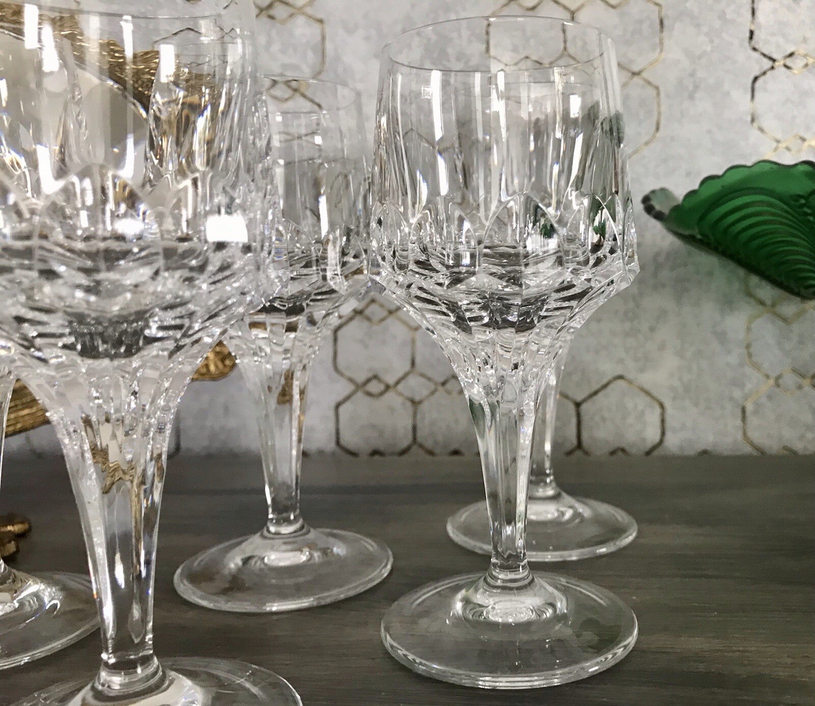 Vintage Edel 5x Südweingläser Gläser Kristallglas Peill & Putzler Bleikristall