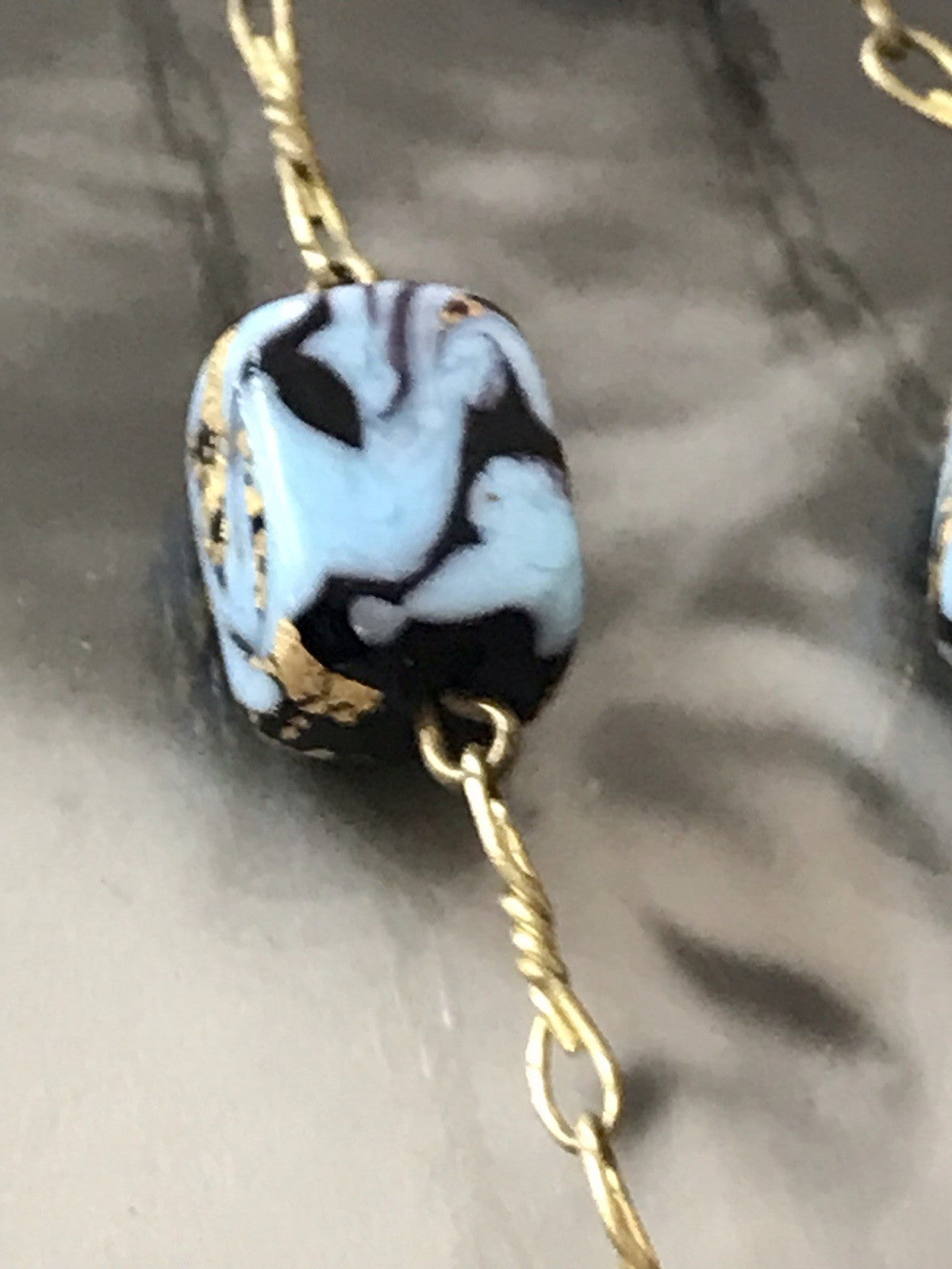 Alt Edel Vintage Halskette Kette Murano Perlen Sehr Schön