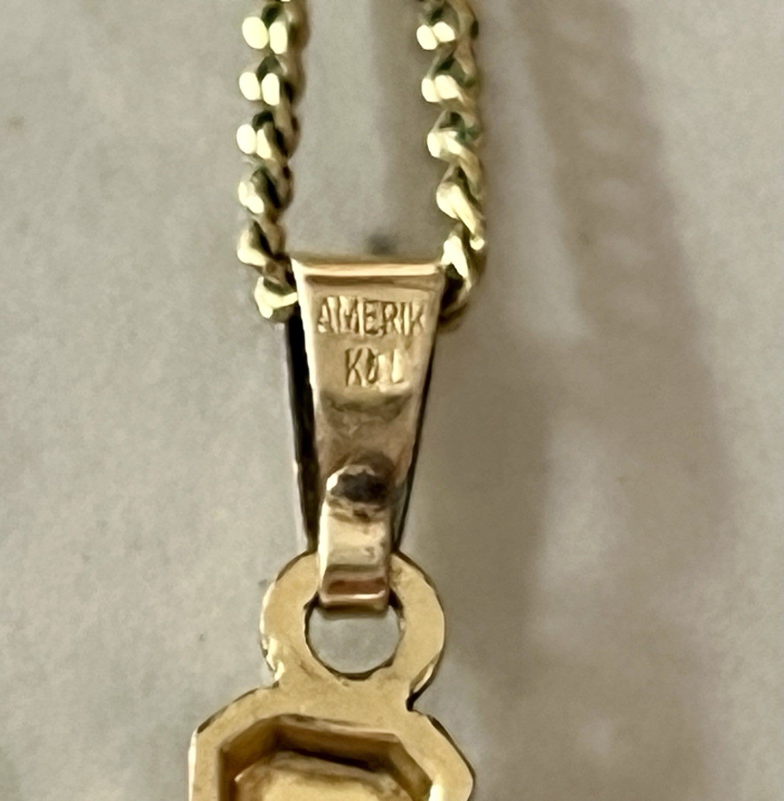 Antik Art Déco Kettenanhänger  Anhänger gold Amerikan Doublè K&L Kreuz
