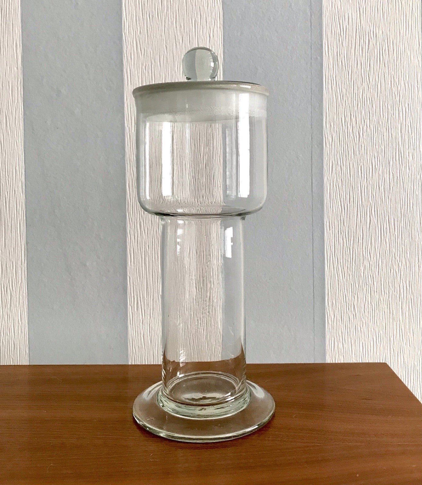 Antik seltene Art Déco Glasdose Deckeldose Dose Gefäß Glas