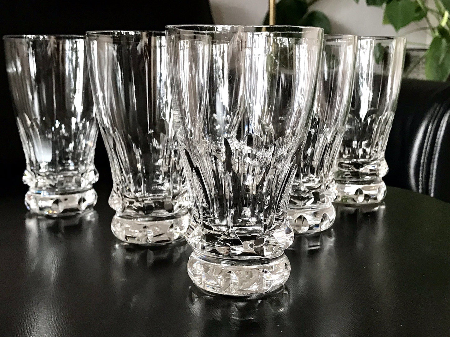 Vintage 6 EDEL  Wassergläser Trinkbecher Glas Kristallglas
